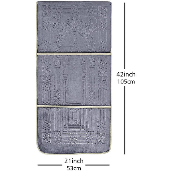 Foldable Mat Prayer Rug with Backrest - Janamaz