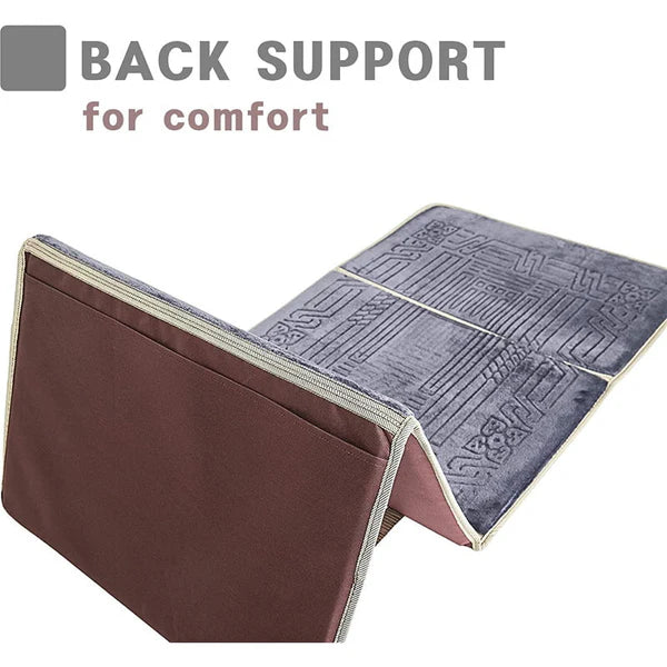 Foldable Mat Prayer Rug with Backrest - Janamaz